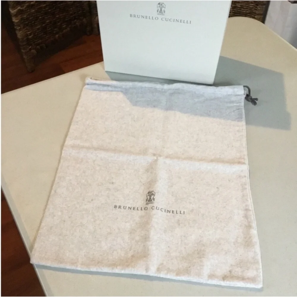 BRUNELLO CUCINELLI EMPTY BOX WITH ONE NEW DUST BAG LABELS ATTACH ON ONE SIDE